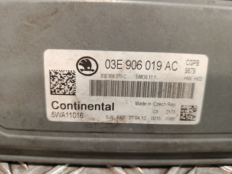 Recambio de centralita motor uce para skoda fabia ii (542) 1.2 12v referencia OEM IAM 03E906019AC 5WA11016 