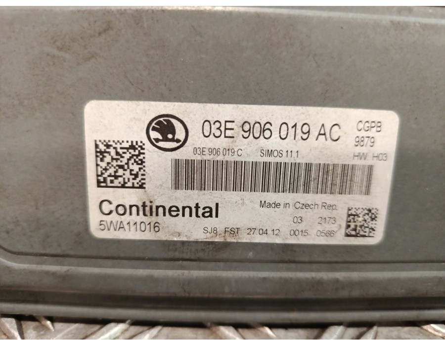 Recambio de centralita motor uce para skoda fabia ii (542) 1.2 12v referencia OEM IAM 03E906019AC 5WA11016 