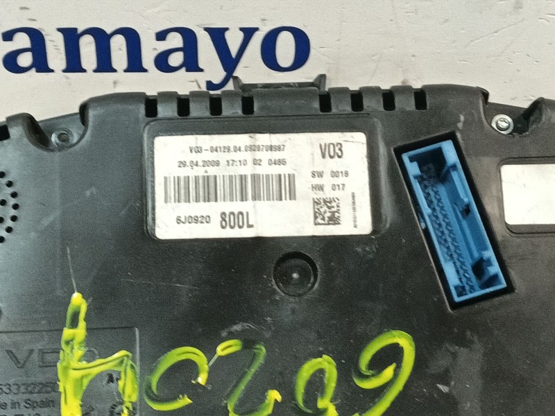 Recambio de cuadro instrumentos para seat ibiza iv (6j5, 6p1) 1.9 tdi referencia OEM IAM 6J0920800L A2C53332250 A2C53311201