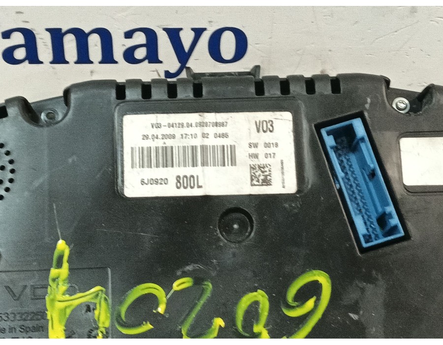 Recambio de cuadro instrumentos para seat ibiza iv (6j5, 6p1) 1.9 tdi referencia OEM IAM 6J0920800L A2C53332250 A2C53311201