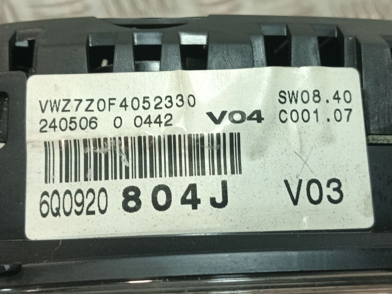 Recambio de cuadro instrumentos para volkswagen polo iv (9n_, 9a_) 1.4 tdi referencia OEM IAM 6Q0920804J  