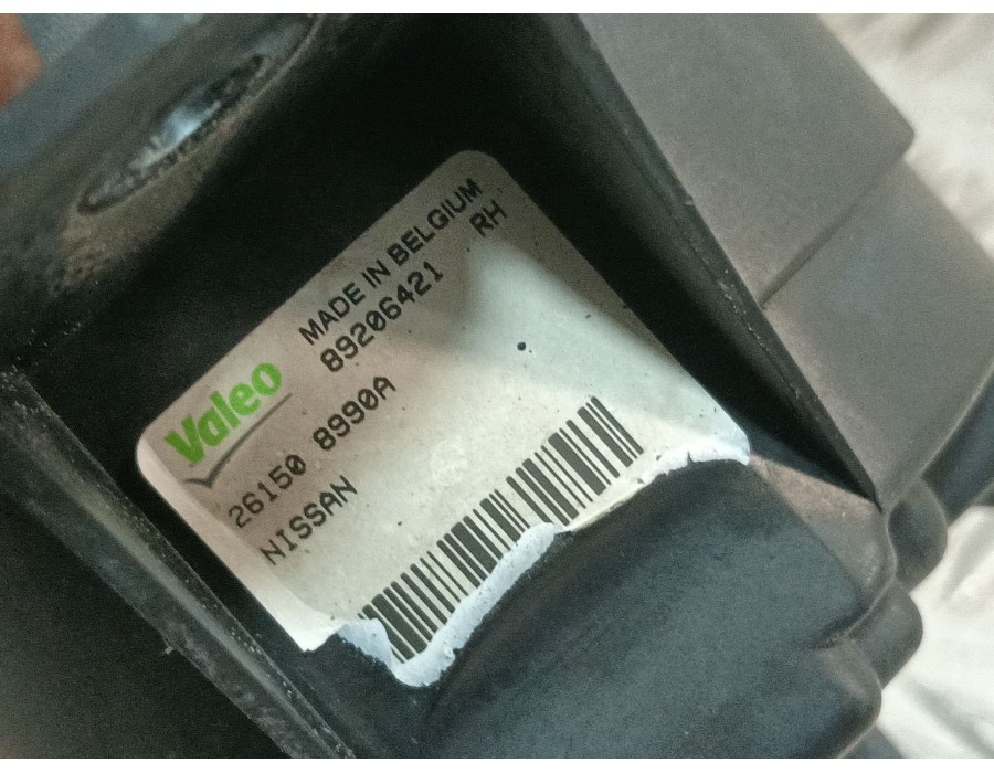 Recambio de faro antiniebla derecho para nissan qashqai i (j10, nj10) 1.5 dci referencia OEM IAM 261508990A 89206421RH 