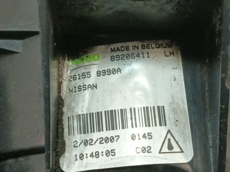 Recambio de faro antiniebla izquierdo para nissan qashqai i (j10, nj10) 1.5 dci referencia OEM IAM 261558990A  