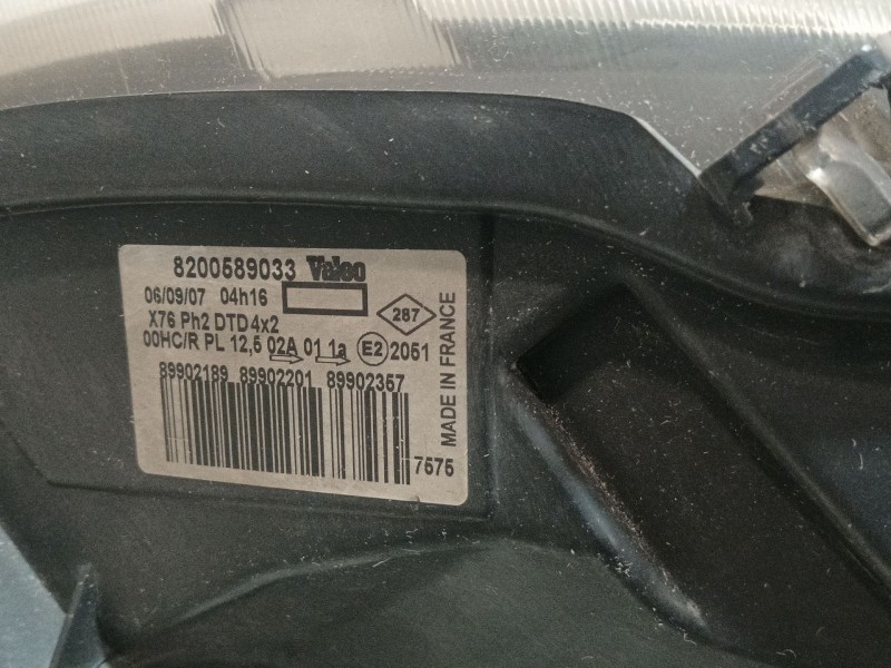 Recambio de faro derecho para renault kangoo express (fc0/1_) 1.5 dci (fc1e) referencia OEM IAM 8200589033  