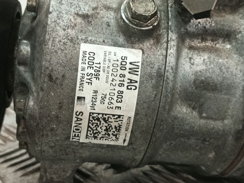 Recambio de compresor aire acondicionado para seat ibiza iv (6j5, 6p1) 1.4 tdi referencia OEM IAM 5Q0816803E  