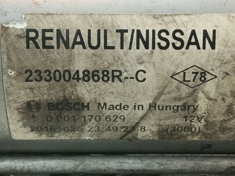 Recambio de motor arranque para renault scénic iv (j9_) 1.5 dci 110 referencia OEM IAM 233004868R  