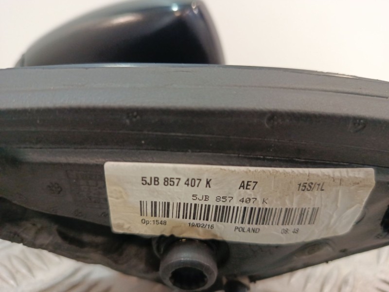 Recambio de retrovisor izquierdo para seat toledo iv (kg3) 1.6 tdi referencia OEM IAM 5JB857407K  