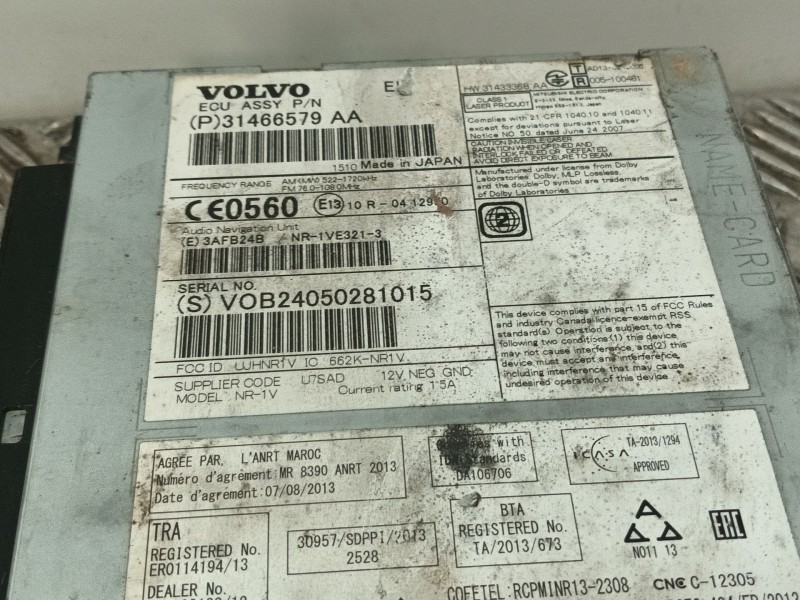 Recambio de sistema audio / radio cd para volvo v40 hatchback (525) d3 referencia OEM IAM 31466579AA  