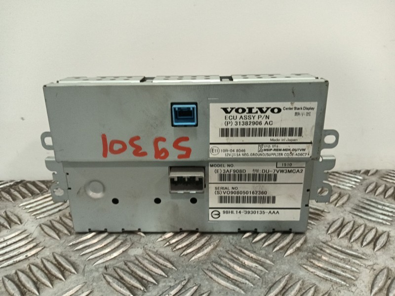 Recambio de pantalla multifuncion para volvo v40 hatchback (525) d3 referencia OEM IAM 31382906AC 98HL143930135AAA 