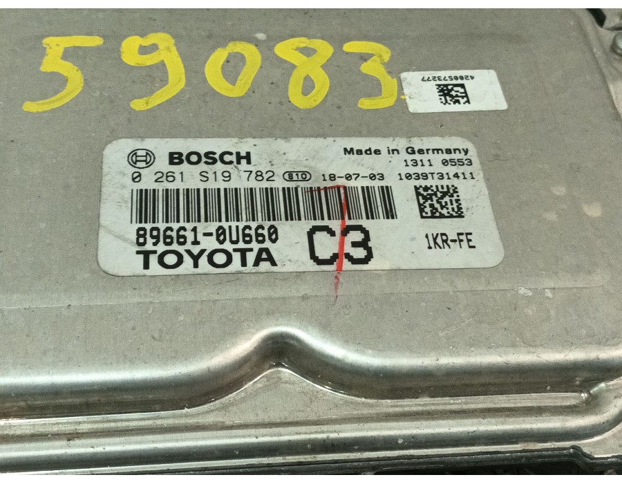 Recambio de centralita motor uce para toyota yaris (_p13_) 1.0 (ksp130) referencia OEM IAM 896610U660 0261S19782 