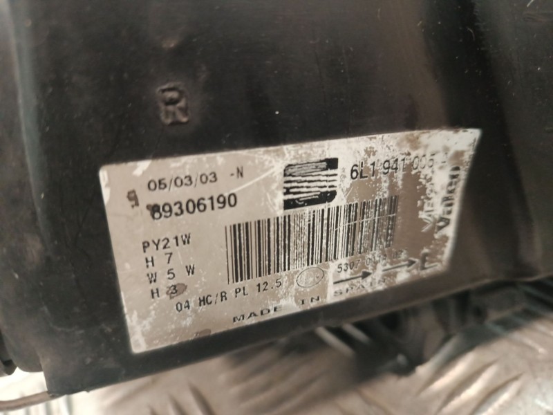 Recambio de faro izquierdo para seat cordoba (6l2) 1.9 tdi referencia OEM IAM 6L1941005A 89306190 