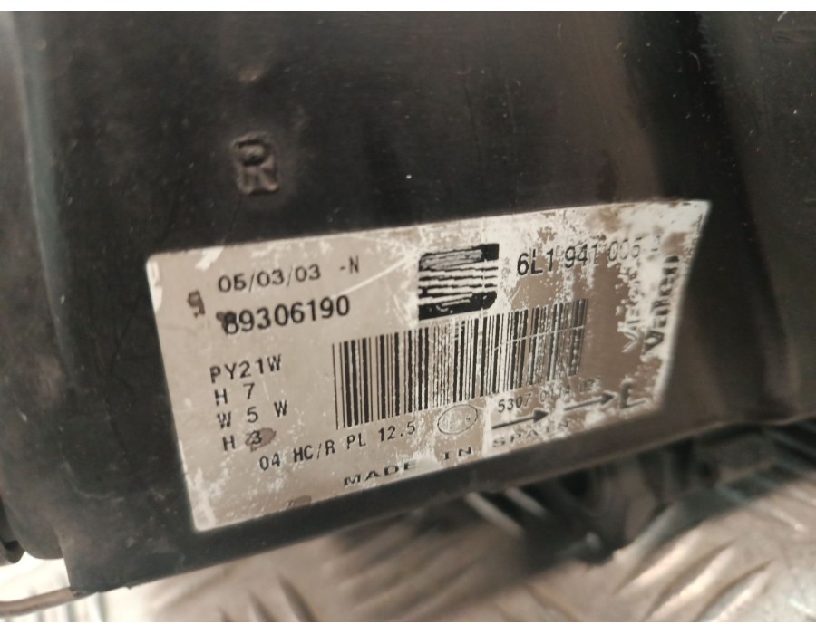 Recambio de faro izquierdo para seat cordoba (6l2) 1.9 tdi referencia OEM IAM 6L1941005A 89306190 