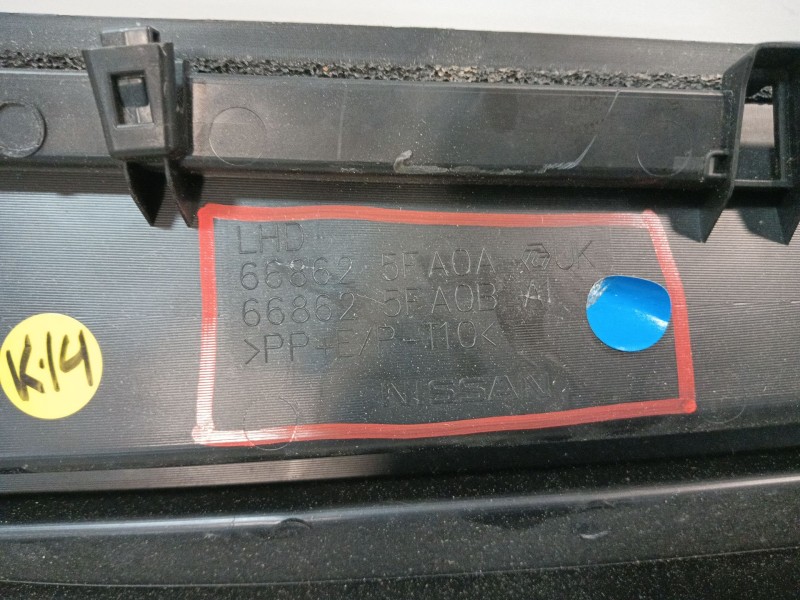 Recambio de torpedo para nissan micra v (k14) 0.9 ig-t referencia OEM IAM 668625FA0A  