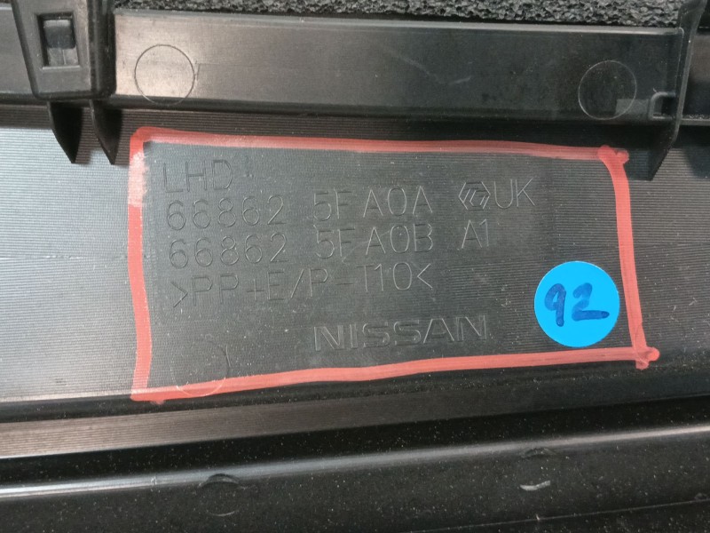 Recambio de torpedo para nissan micra v (k14) 0.9 ig-t referencia OEM IAM 668625FA0A  