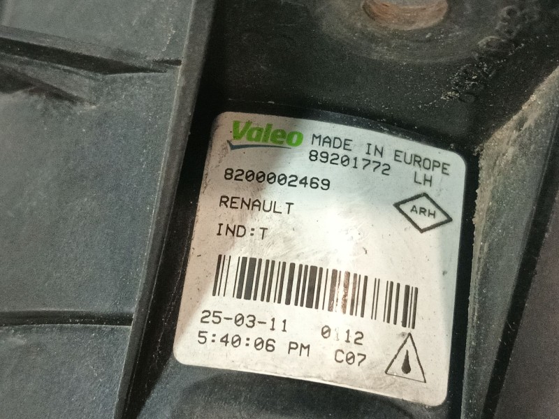 Recambio de faro antiniebla izquierdo para renault wind (e4m_) 1.2 tce 100 (e4mf) referencia OEM IAM 8200002469  