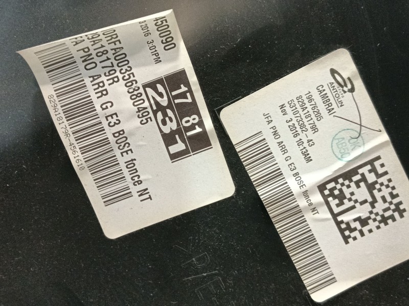 Recambio de guarnecido puerta trasera izquierda para renault scénic iv (j9_) 1.5 dci 110 referencia OEM IAM 829A18179R  