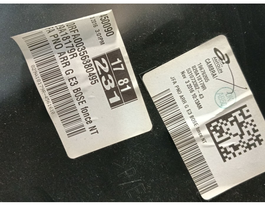 Recambio de guarnecido puerta trasera izquierda para renault scénic iv (j9_) 1.5 dci 110 referencia OEM IAM 829A18179R  