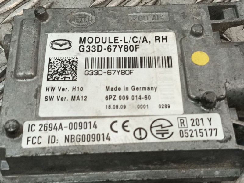 Recambio de modulo electronico para mazda 3 lim. (bl) referencia OEM IAM G33D67Y80F 2694A009014 