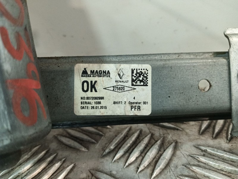 Recambio de elevalunas delantero derecho para dacia sandero ii (b8_) tce 90 (b8m1, b8ma) referencia OEM IAM 807209299R  
