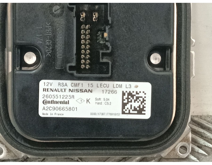 Recambio de centralita faros xenon para renault kadjar (ha_, hl_) 1.6 dci 130 referencia OEM IAM A2C90665801 260551225R 