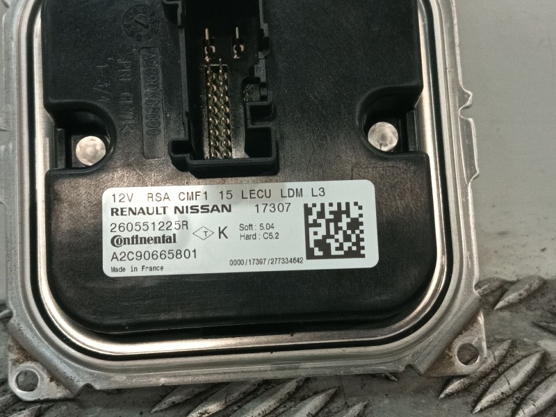 Recambio de centralita faros xenon para renault kadjar (ha_, hl_) 1.6 dci 130 referencia OEM IAM 260551225R 260551225R 