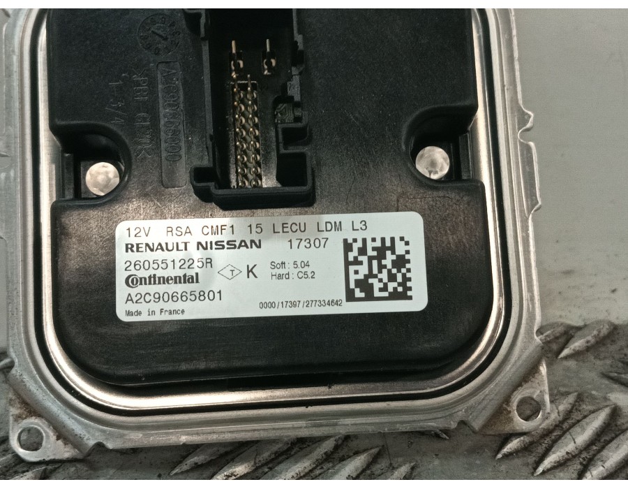 Recambio de centralita faros xenon para renault kadjar (ha_, hl_) 1.6 dci 130 referencia OEM IAM 260551225R 260551225R 