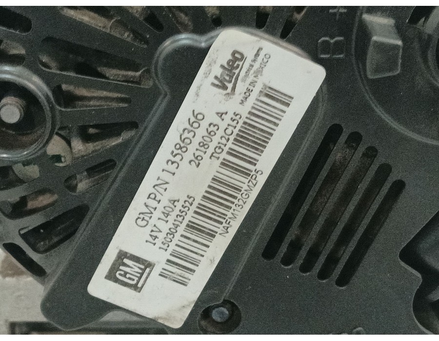 Recambio de alternador para opel astra j (p10) 1.6 cdti (68) referencia OEM IAM 13586366 2618063A TG12C155