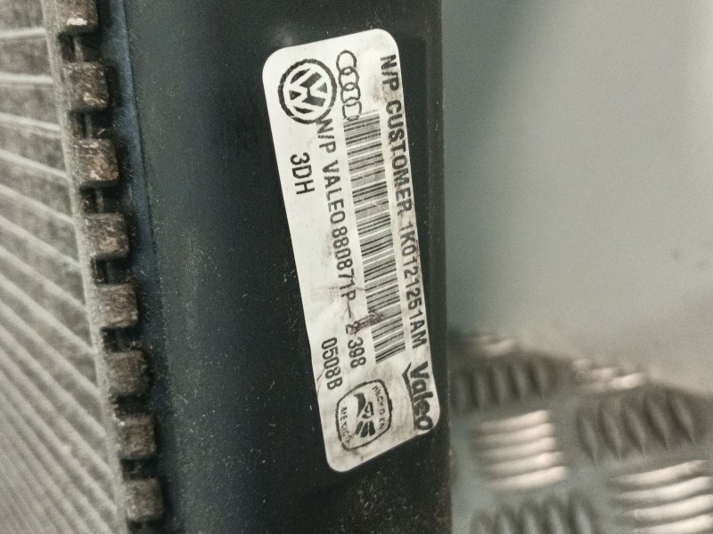 Recambio de radiador agua para seat leon (1p1) 1.9 tdi referencia OEM IAM 1K0121251AM  