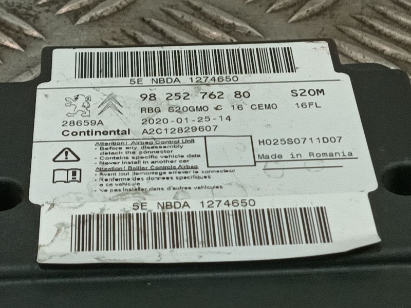 Recambio de centralita airbag para opel crossland x / crossland (p17, p2qo) 1.2 (75) referencia OEM IAM 9825276280  