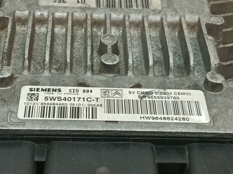 Recambio de centralita motor uce para peugeot 1007 (km_) 1.4 hdi referencia OEM IAM 9655939780 5WS40171CT 