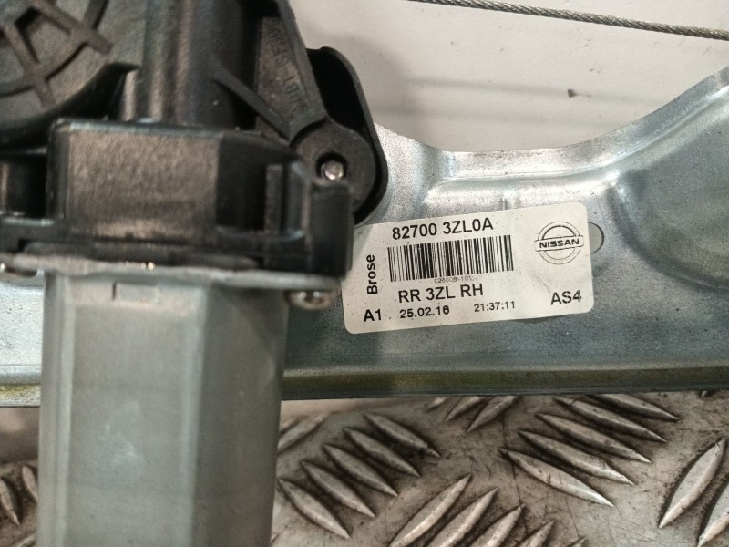 Recambio de elevalunas trasero derecho para nissan pulsar hatchback (c13) 1.2 dig-t referencia OEM IAM 827003ZL0A C26126100 
