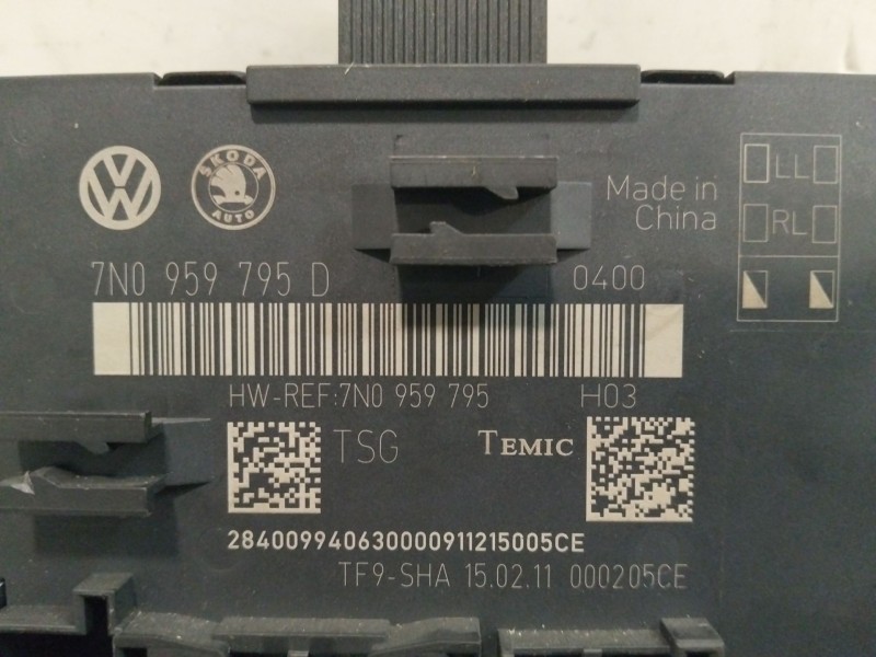 Recambio de modulo electronico para skoda yeti (5l) 1.2 tsi referencia OEM IAM 7N0959795D  