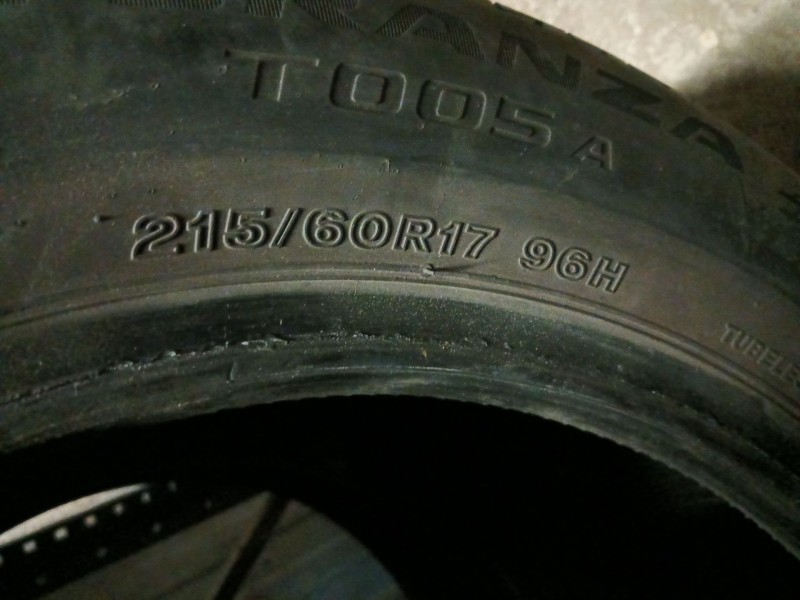 Recambio de neumatico pareja para neumatico neumatico ocasion referencia OEM IAM 215/60/17 96H BRIDGESTONE TURANZA T005 A 