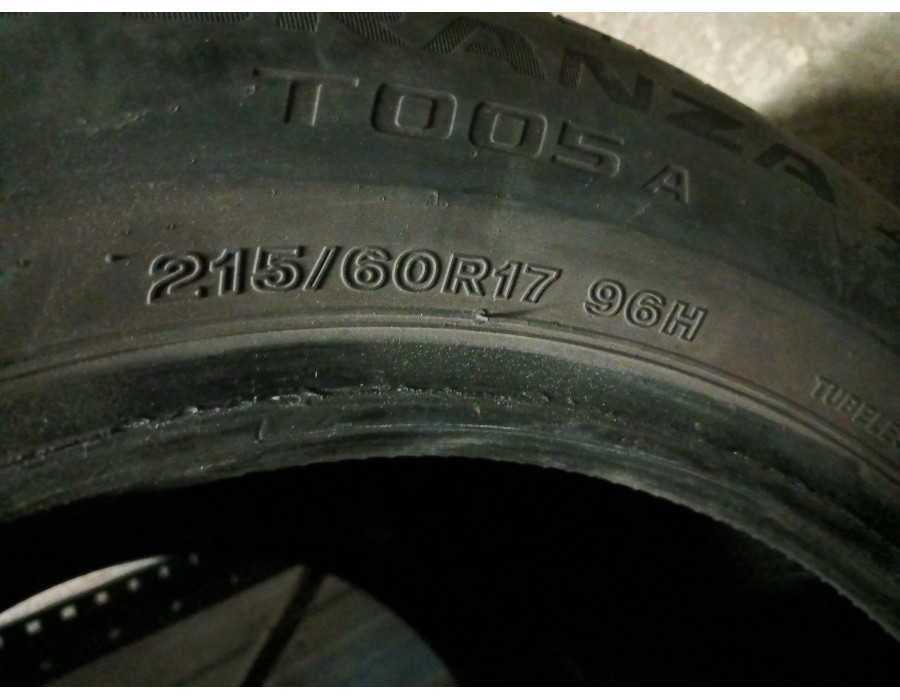 Recambio de neumatico pareja para neumatico neumatico ocasion referencia OEM IAM 215/60/17 96H BRIDGESTONE TURANZA T005 A 