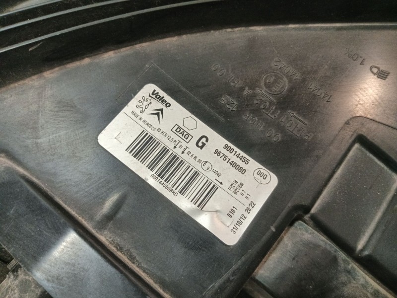 Recambio de faro izquierdo para citroën c-elysee (dd_) 1.6 hdi 92 referencia OEM IAM 9675140080 90014455 