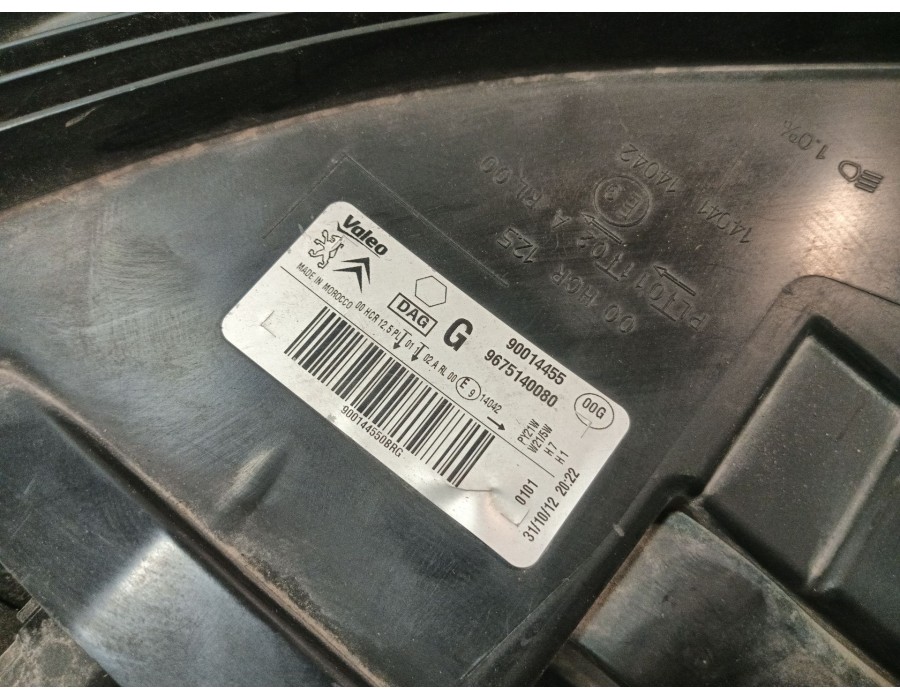 Recambio de faro izquierdo para citroën c-elysee (dd_) 1.6 hdi 92 referencia OEM IAM 9675140080 90014455 