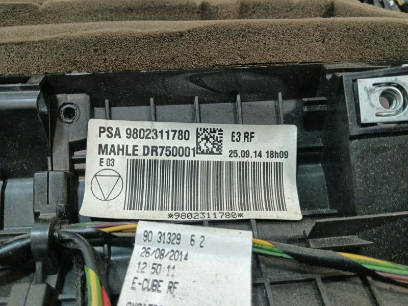 Recambio de calefaccion entera normal para citroën c4 cactus 1.2 vti 82 referencia OEM IAM 9802311780  