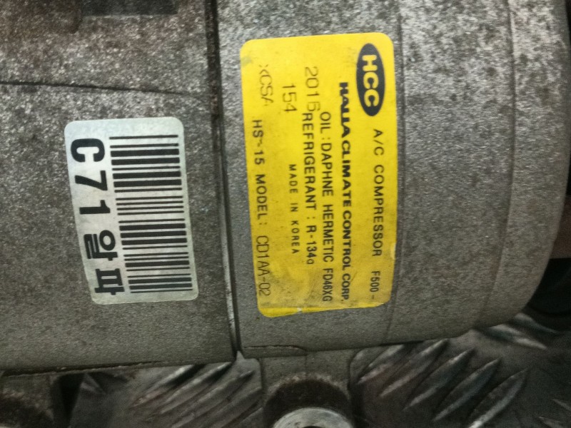 Recambio de compresor aire acondicionado para hyundai matrix (fc) 1.6 referencia OEM IAM CD1AA02 FD46XG 