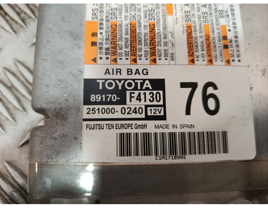 Recambio de centralita airbag para toyota c-hr (_x1_) 1.8 hybrid (zyx10_, zyx11_) referencia OEM IAM 89170F4130 2510000240 
