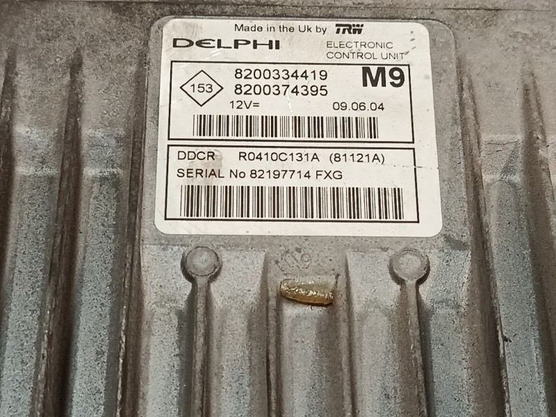 Recambio de centralita motor uce para nissan micra iii (k12) 1.5 dci referencia OEM IAM 8200334419 8200374395 