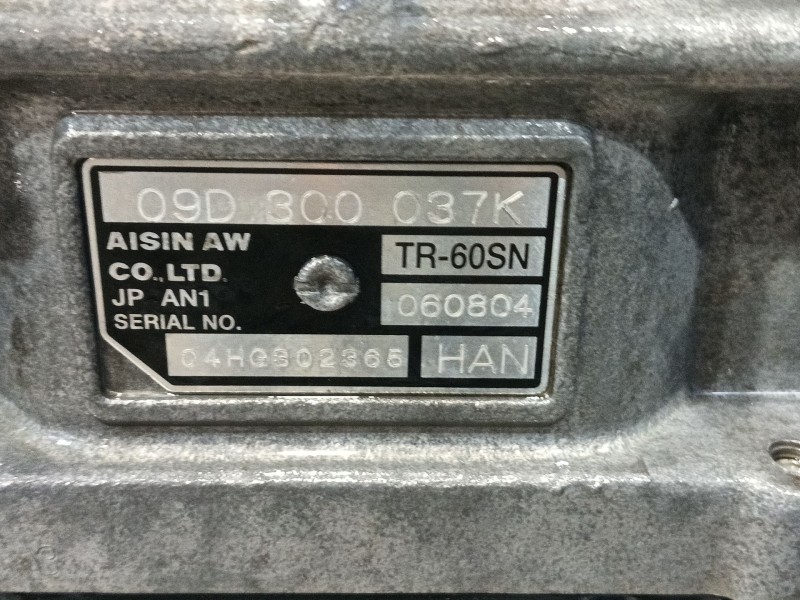 Recambio de caja cambios automatica para volkswagen touareg (7la) referencia OEM IAM HAN 09D300037K 