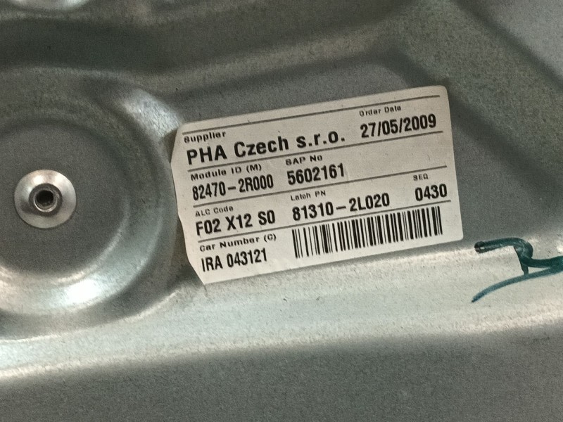 Recambio de elevalunas delantero izquierdo para hyundai i30 (fd) 1.4 referencia OEM IAM 824702R000  