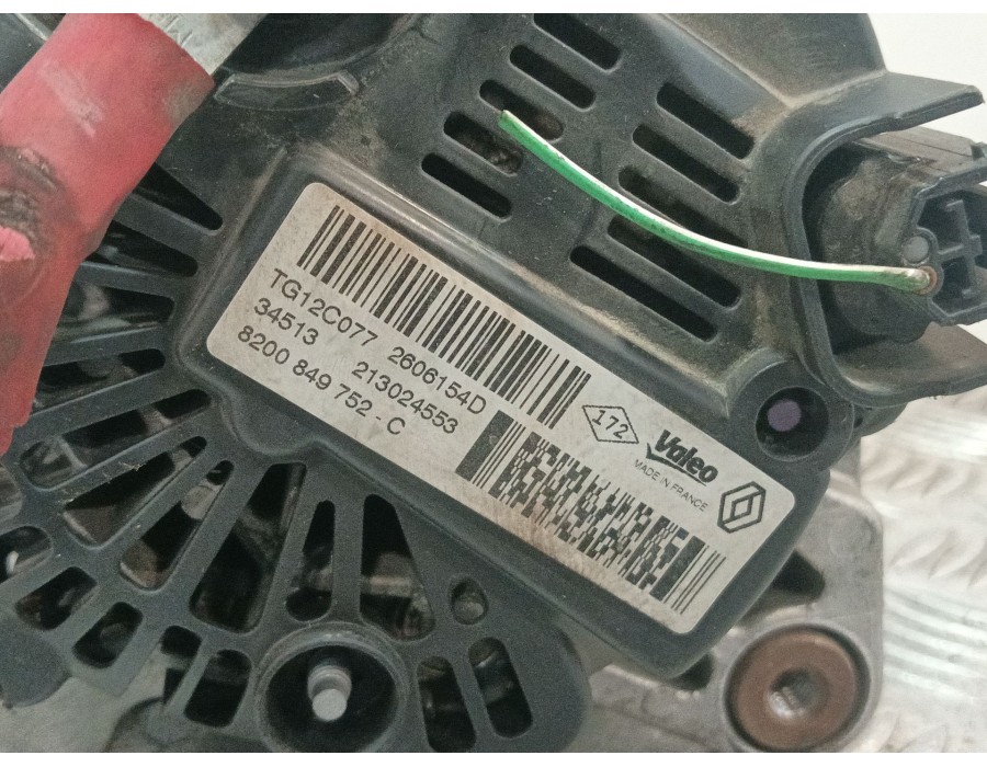 Recambio de alternador para renault megane iii berlina 5 p 1.2 16v referencia OEM IAM TG12C077 2606154D 