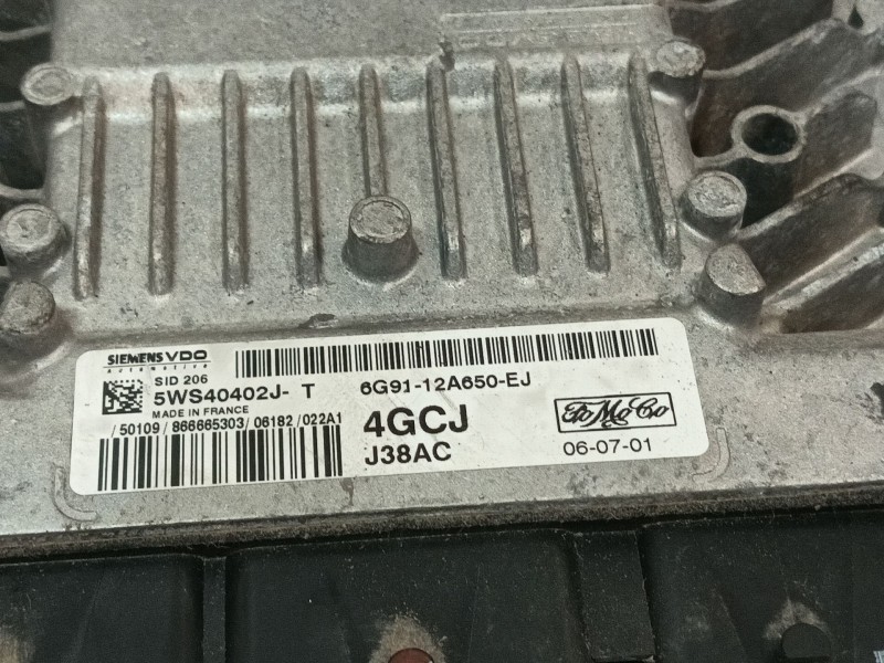 Recambio de centralita motor uce para ford s-max (ca1) referencia OEM IAM 6G9112A650EJ 5WS40402J 