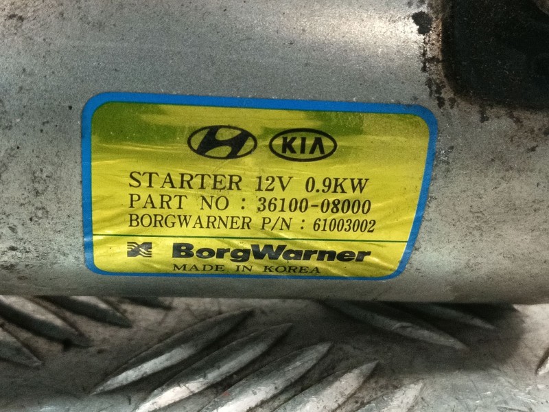 Recambio de motor arranque para kia xceed (cd) 1.5 t-gdi mhev referencia OEM IAM 3610008000 61003002 