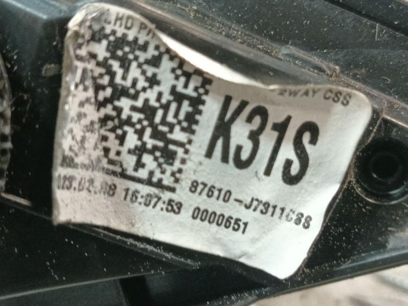 Recambio de retrovisor izquierdo para kia xceed (cd) 1.5 t-gdi mhev referencia OEM IAM 87610J7351AHV  