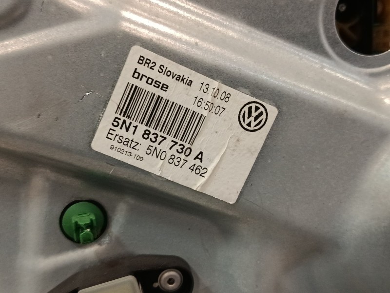 Recambio de elevalunas delantero derecho para volkswagen tiguan (5n_) 1.4 tsi 4motion referencia OEM IAM 5N0837462 974928105 5N0