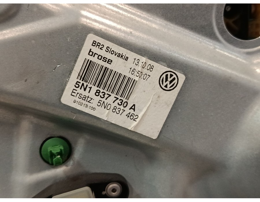 Recambio de elevalunas delantero derecho para volkswagen tiguan (5n_) 1.4 tsi 4motion referencia OEM IAM 5N0837462 974928105 5N0