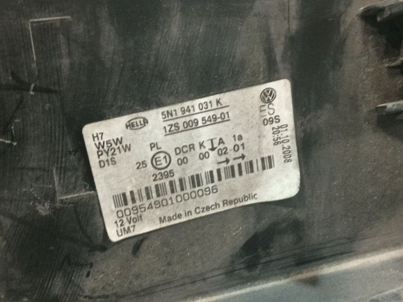 Recambio de faro izquierdo para volkswagen tiguan (5n_) 1.4 tsi 4motion referencia OEM IAM 5N1941031K  
