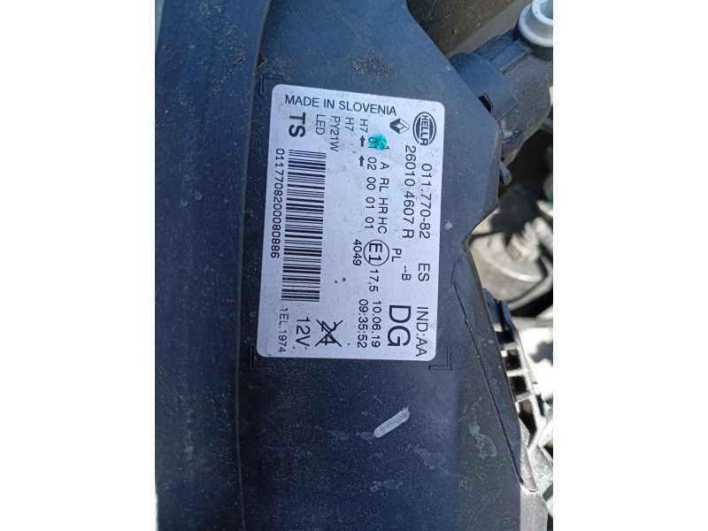 Recambio de faro derecho para renault kadjar (ha_, hl_) 1.3 tce 140 referencia OEM IAM 260103903R  